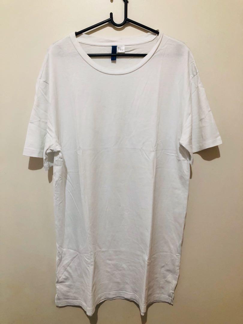 H M Oversized T Shirt Fesyen Pria Pakaian Atasan Di Carousell
