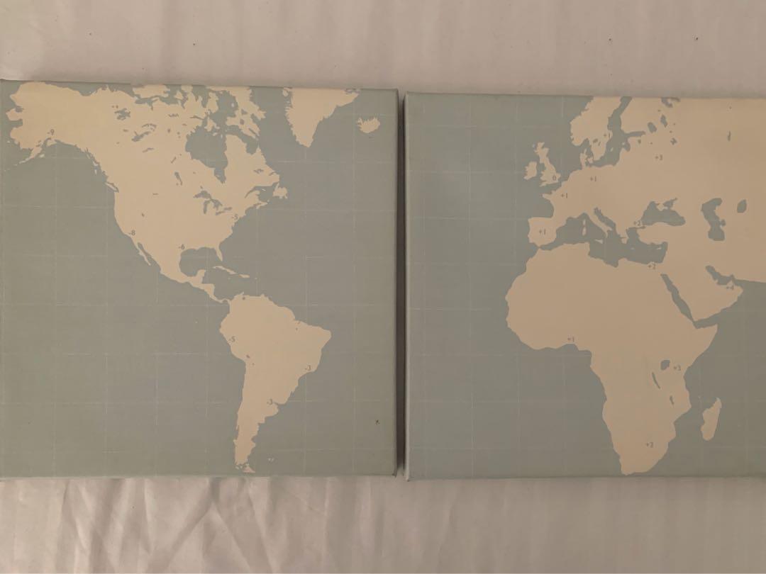 Ikea world map, Hobbies & Toys, Stationary & Craft, Art & Prints on