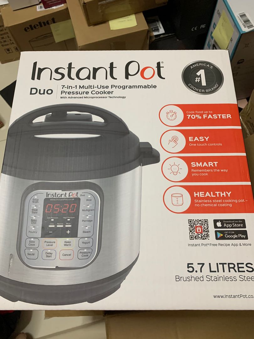 Instant Pot Duo 7 In 1 Pressure Cooker 5 7l Home Appliances Kitchenware On Carousell