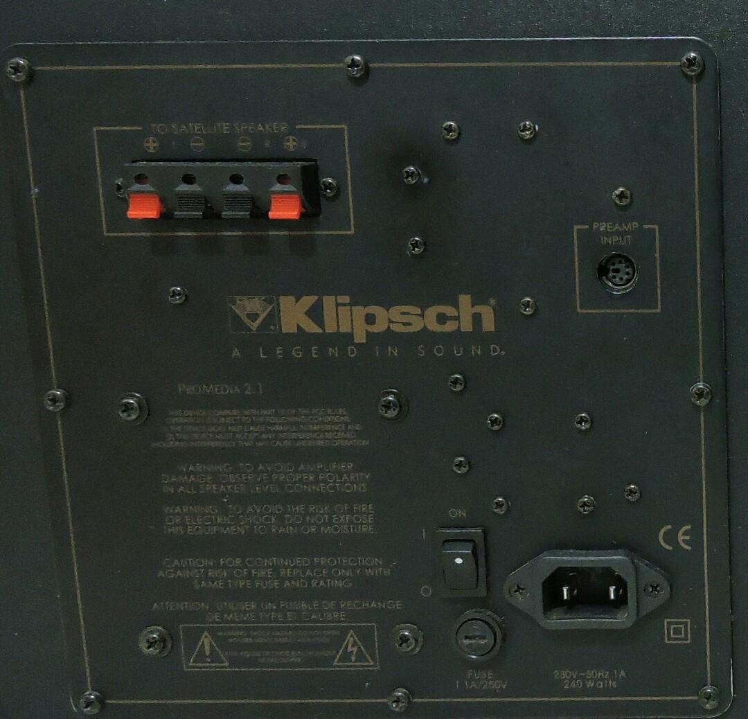 Klipsch Promedia 2.1 Repair, Audio, Soundbars, Speakers & Amplifiers on