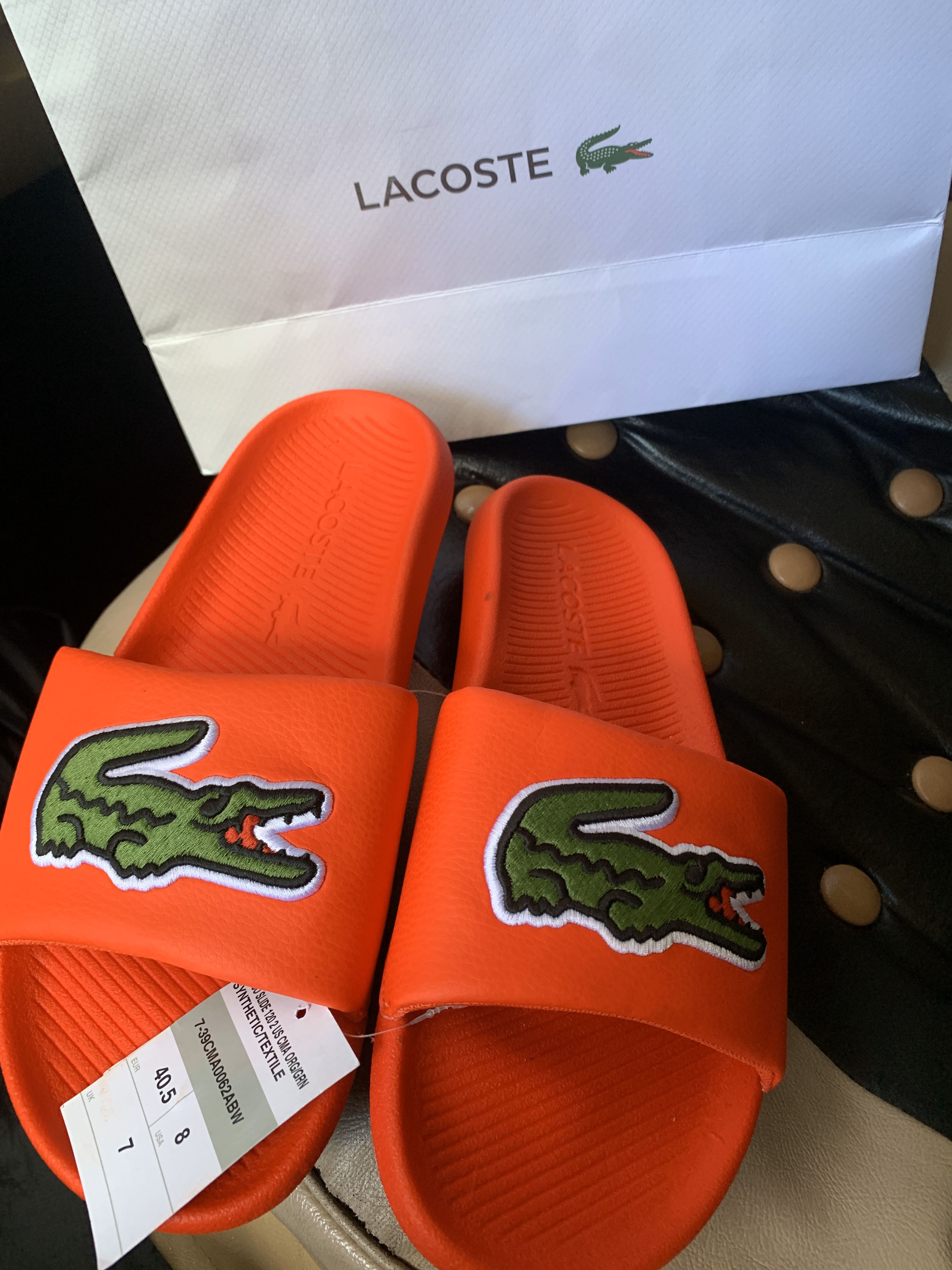 Lacoste Slides Big Logo, Men's Fashion 