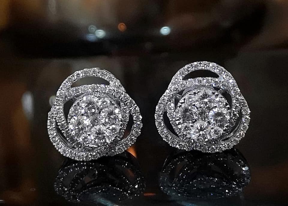 Lady boss diamond hot sale earrings