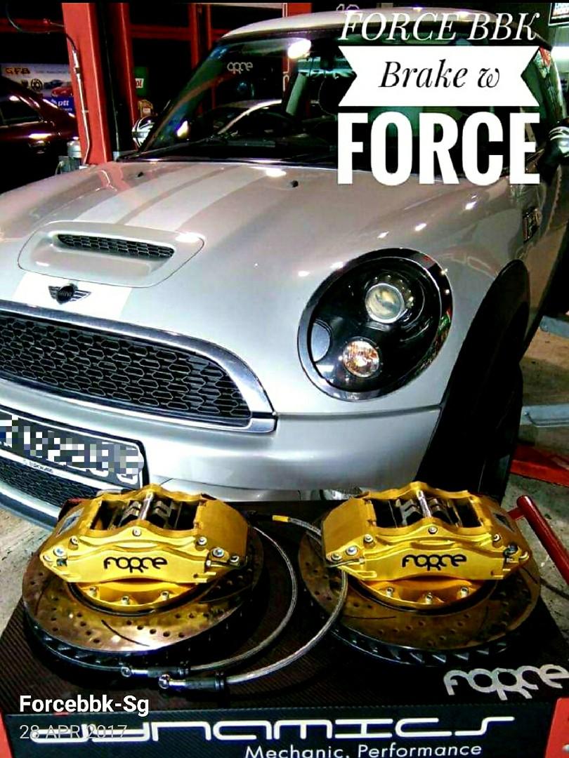 Mini Cooper R56/F55: FORCE Big 4 Pot Big Brake Kit (BBK), Car ...