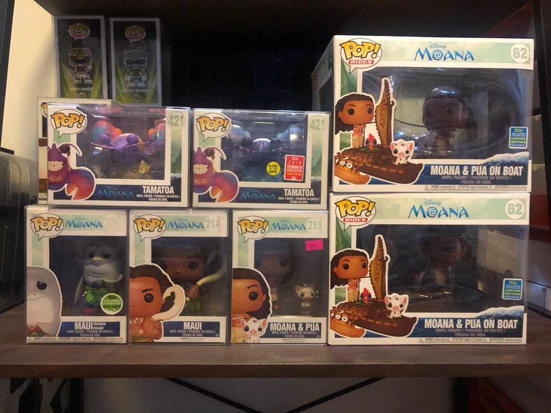 funko pop moana and pua on boat