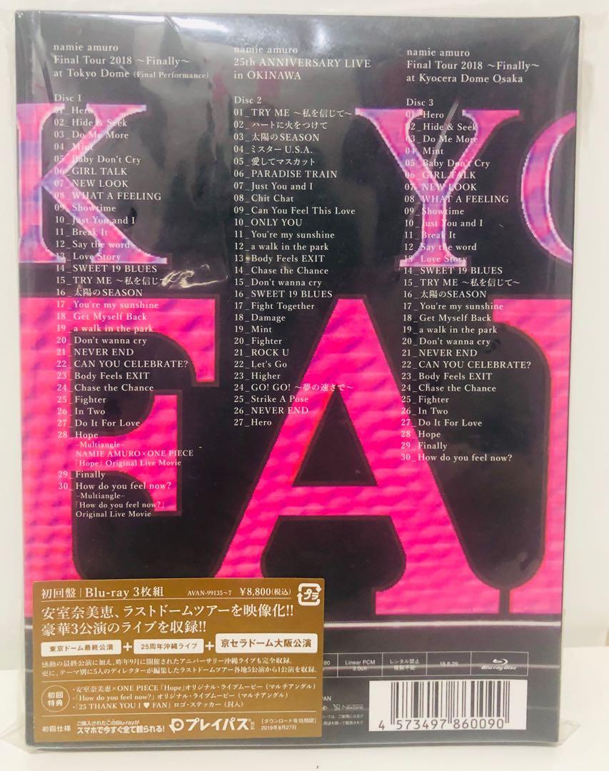 安室奈美惠namie amuro Final Tour 2018 ~Finally~ Blu-ray disc 藍光 