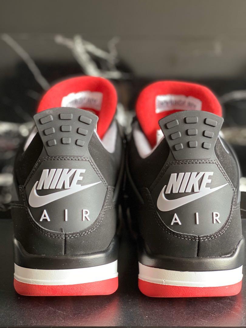Nike Air Jordan 4 retro OG Bred 2019, Men's Fashion, Footwear, Sneakers ...