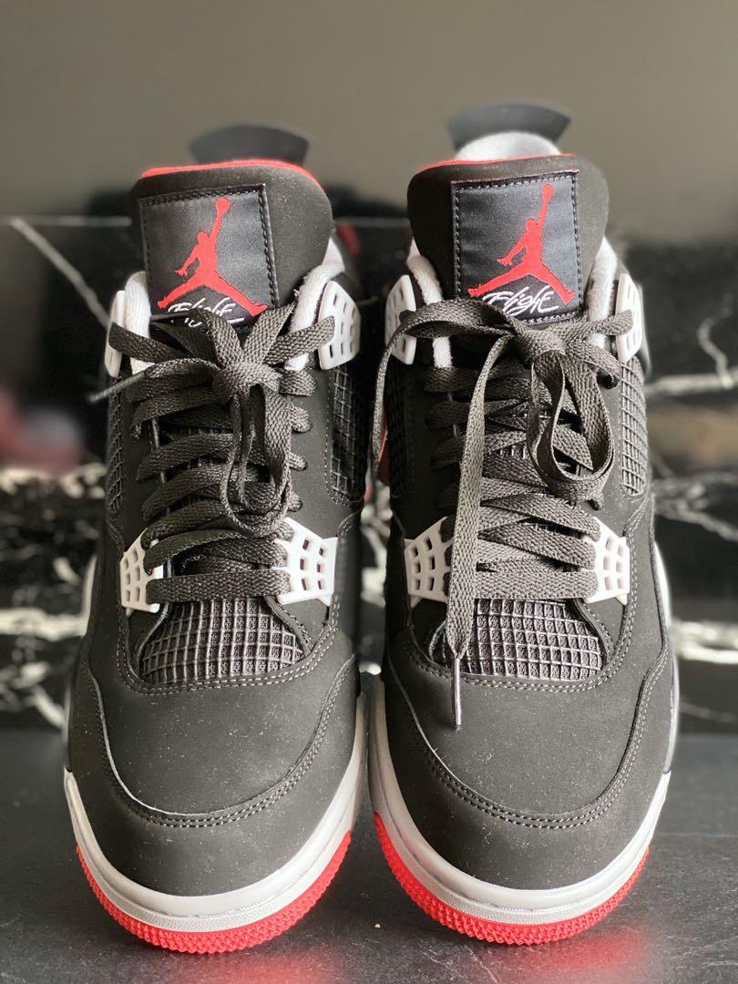Nike Air Jordan 4 retro OG Bred 2019, Men's Fashion, Footwear, Sneakers ...