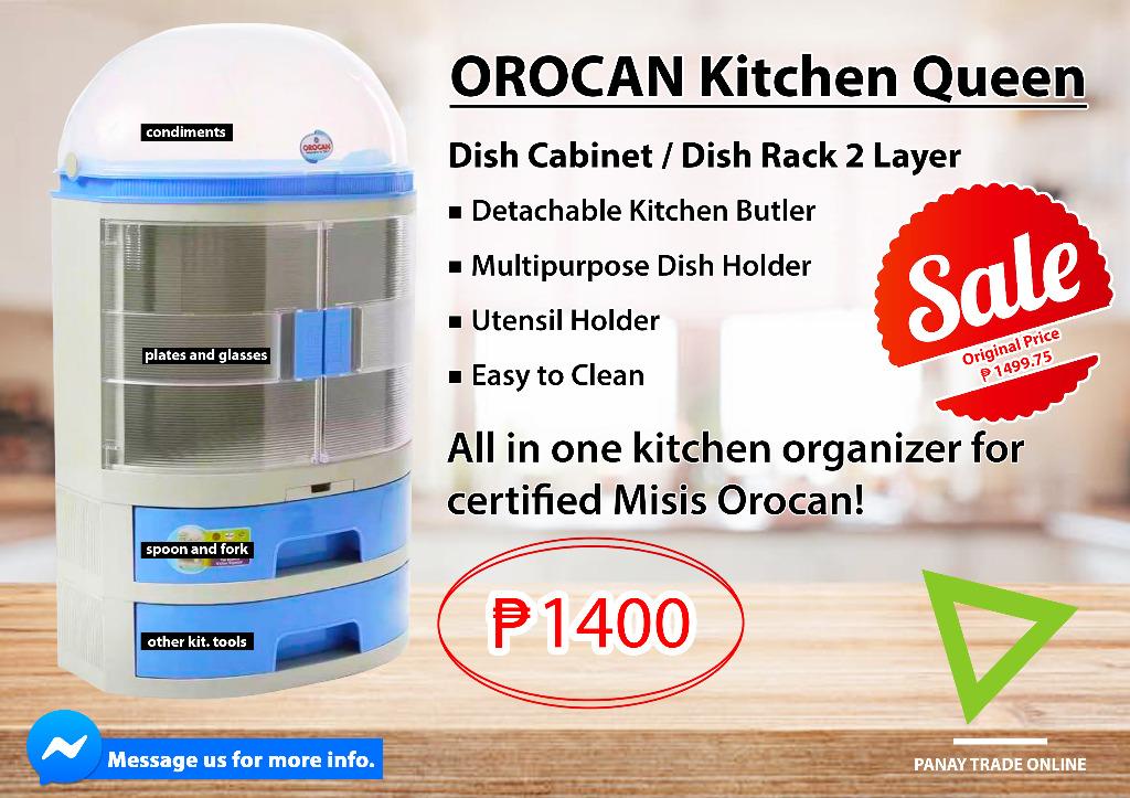 Orocan Kitchen Queen Dish Cabinet 2 Layers Home Furniture Home Tools And Accessories On Carousell Top orocan dish racks philippines price list 2020. orocan kitchen queen dish cabinet 2 layers