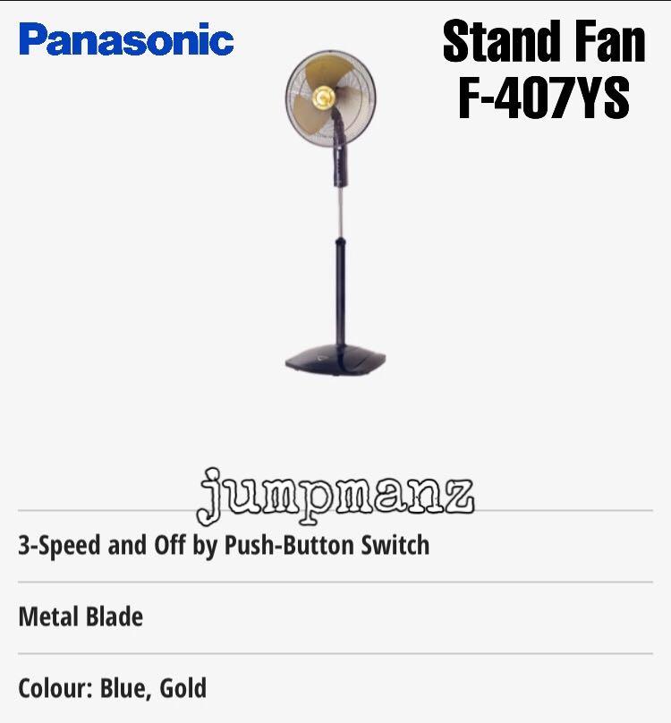 Panasonic 16" Stand Fan F-407YS (Brand New), Home ...