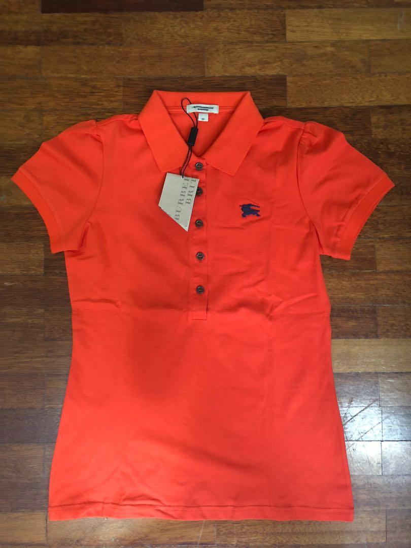 Burberry polo on sale womens orange