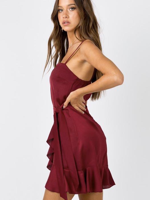 Aleutian mini new arrivals dress wine