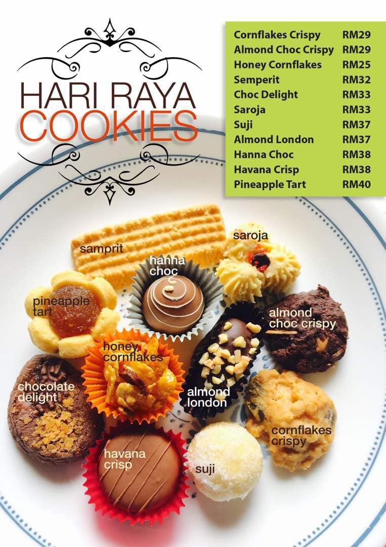 Raya cookies (Category: Homemade Bakes) located in Kuala Lumpur. Submitted by emmenasir (Listing ID 1004463243, Image 1). Description: Very tasty raya cookies and rempeyek. Interested pls wassap.my/0126460777/cookies.