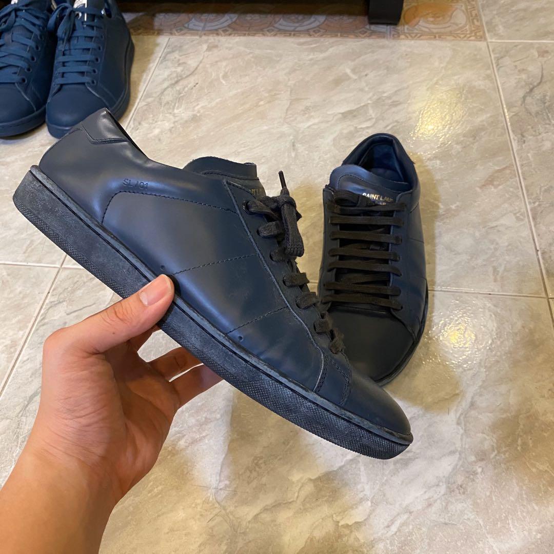Blue saint laurent sneakers hot sale