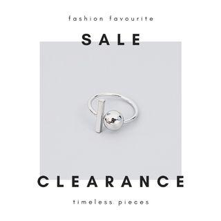 [SALE] Claire Bar Bearing Ring in Gold / Silver