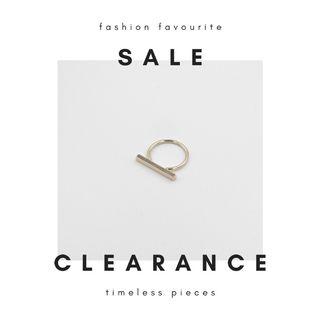 [SALE] Bar Minimal Ring in Gold / Silver