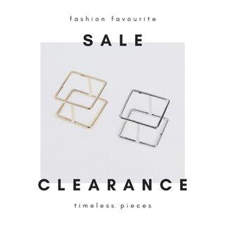 [SALE] Geometric Square Ring in Gold / Silver