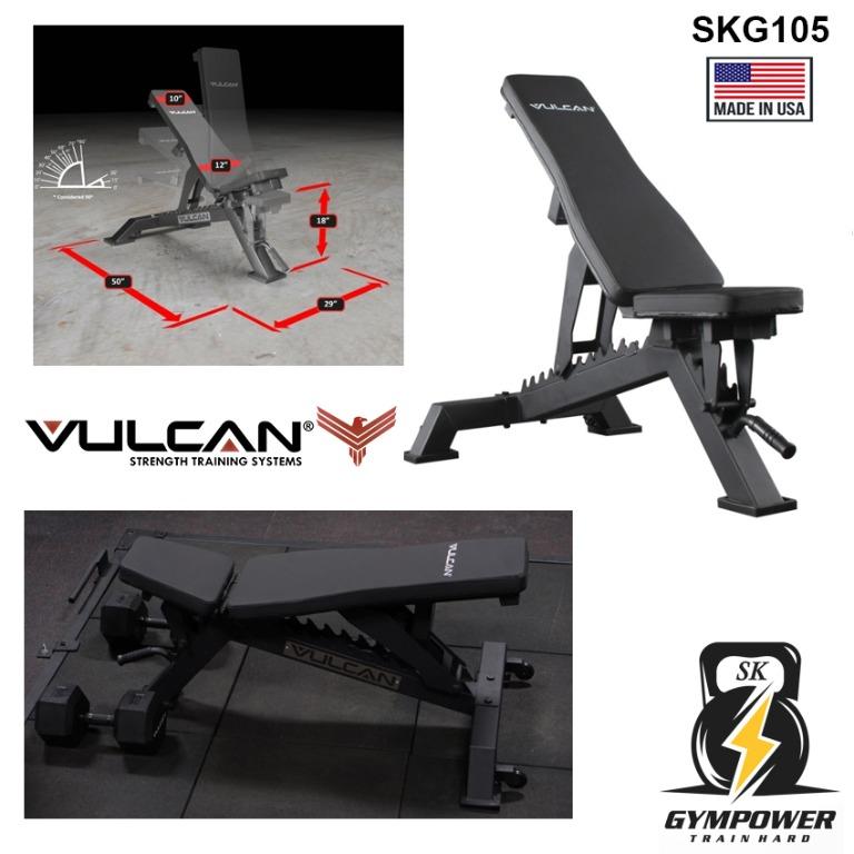 Skg105 Vulcan Prime Adjustable Bench Pre Order Made In Usa Sports Weights Gym Equipment On Carousell