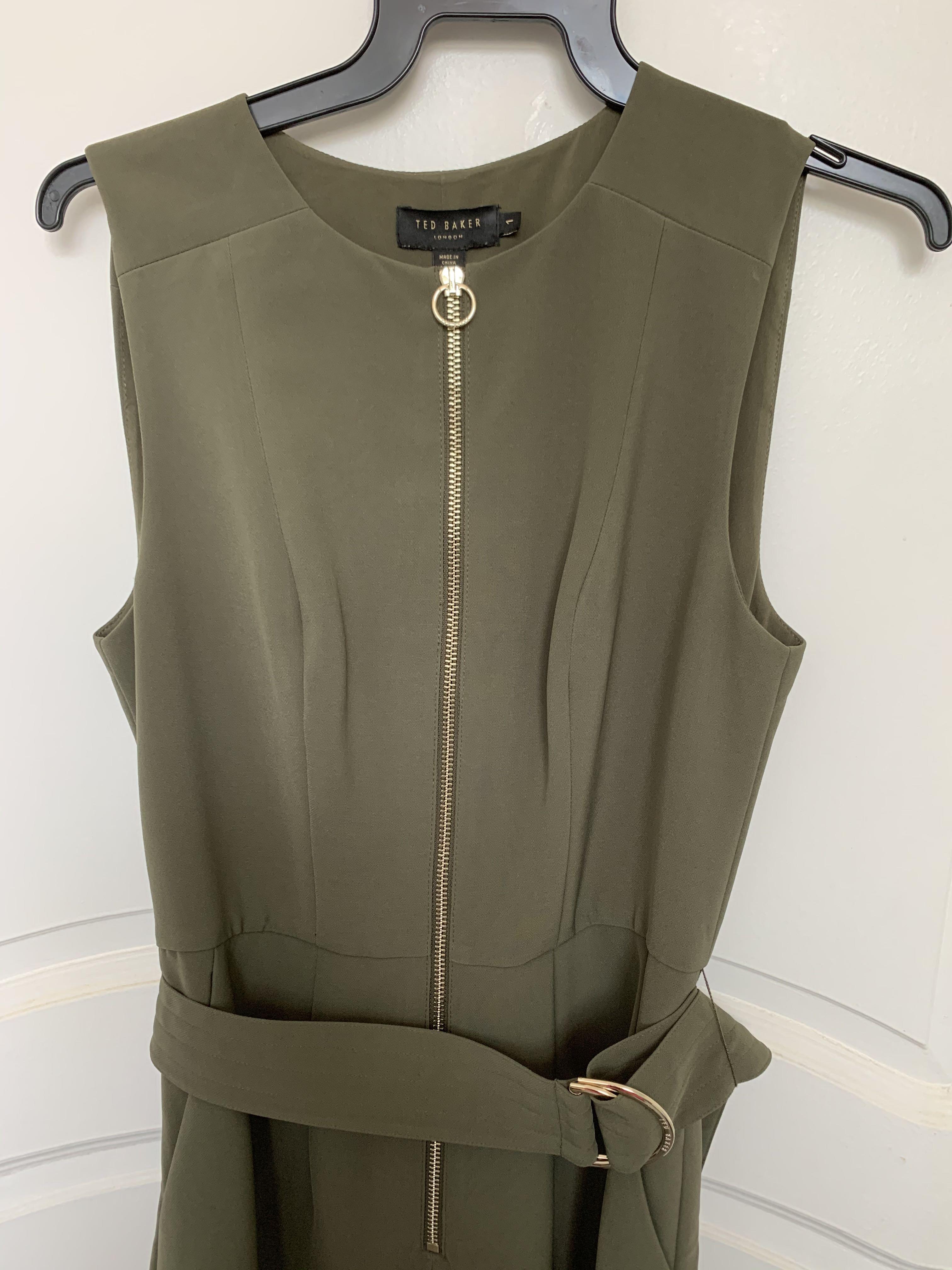 Ted baker khaki jumpsuit hot sale
