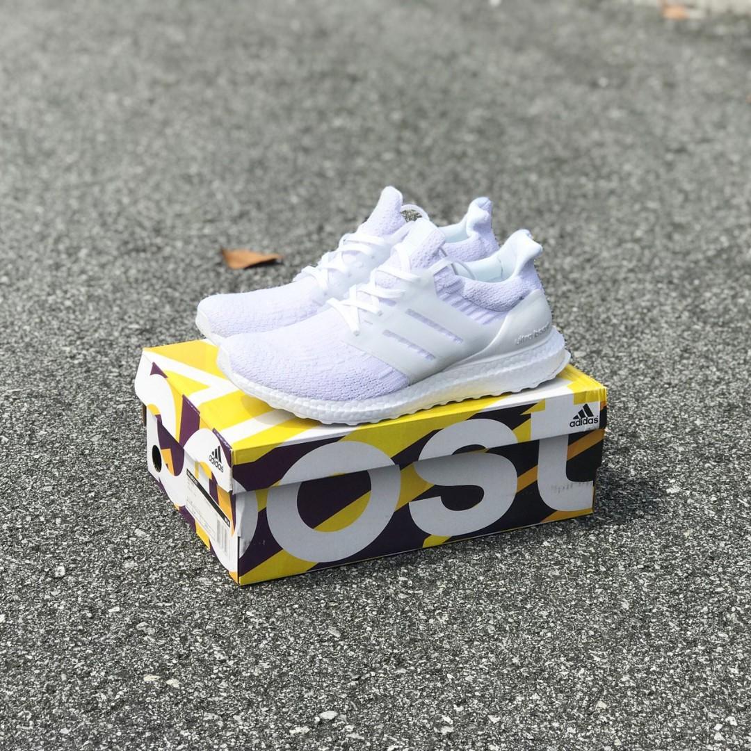 Ultra boost white 44 hot sale