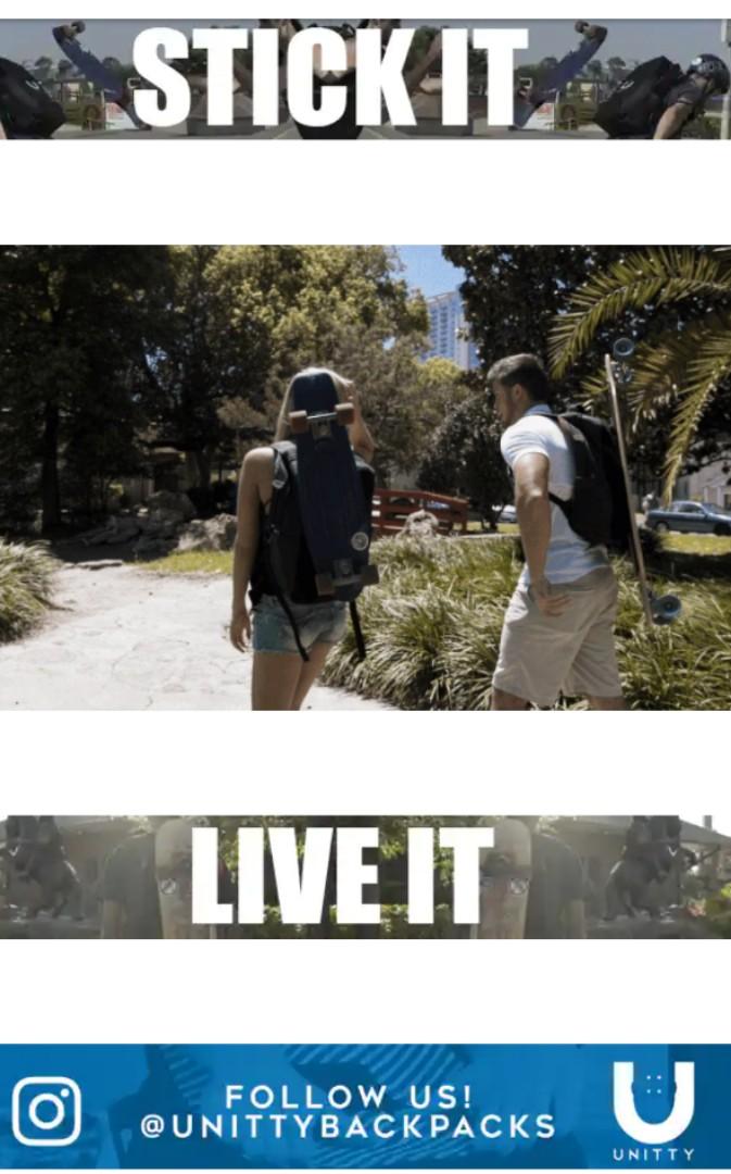 Unity hotsell skateboard backpack