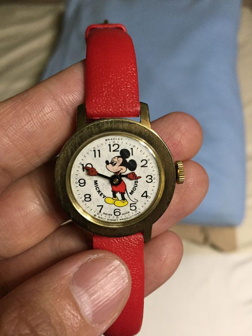 Vintage bradley store mickey mouse watch