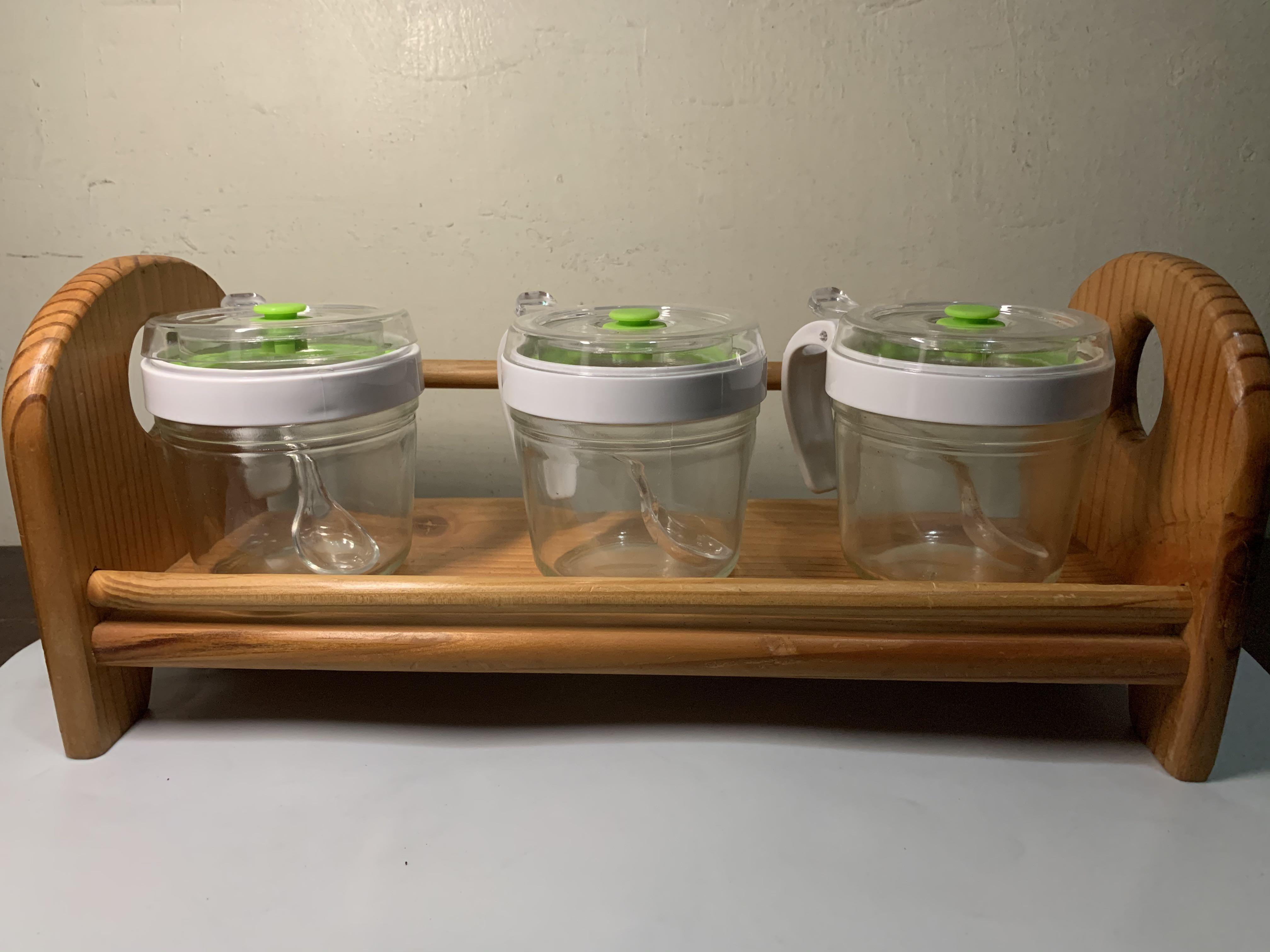 Wooden condiments rack, Furniture & Home Living, Home Improvement