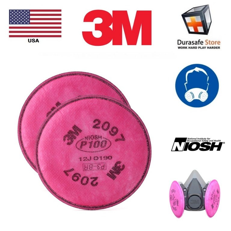 3M Particulate Filter 2097 P100, with Nuisance Level Organic Vapor ...