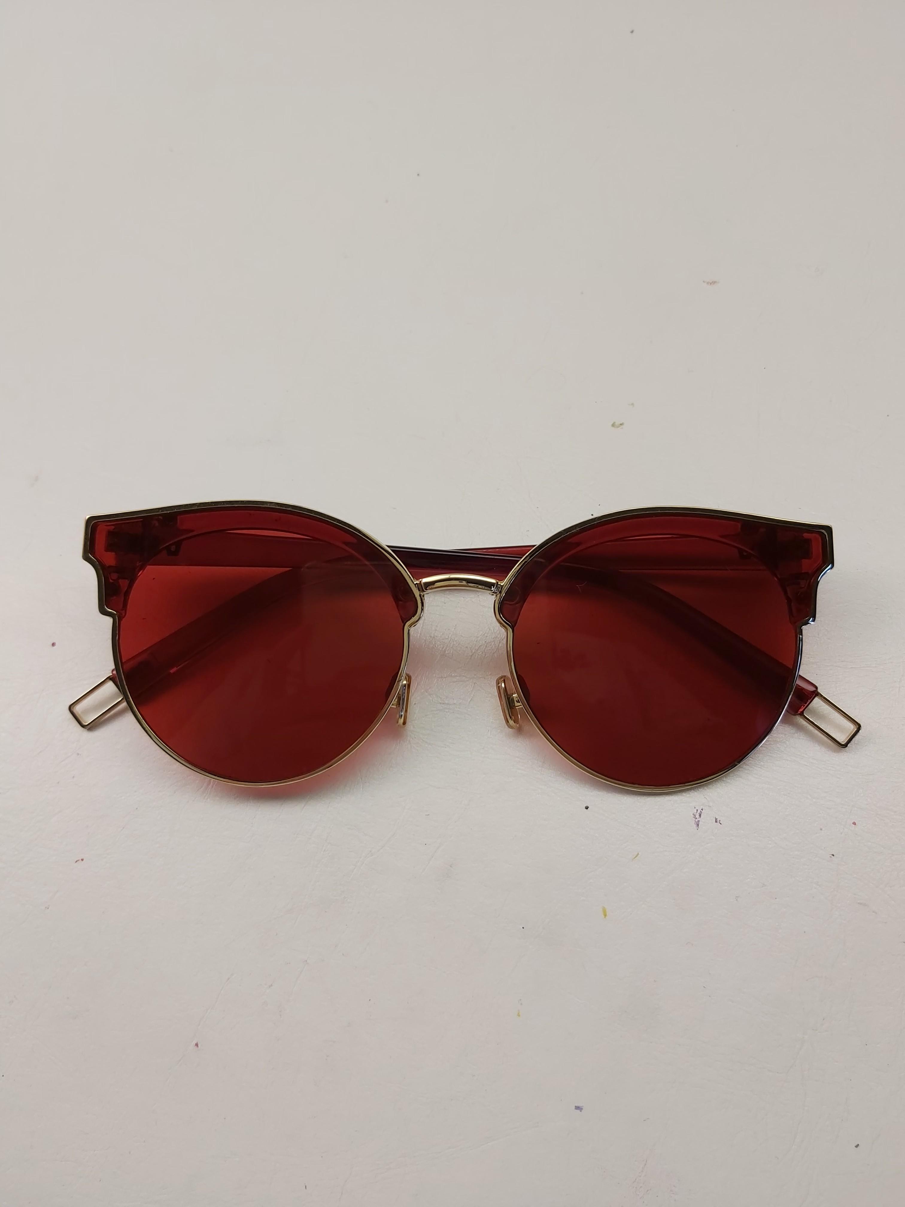 Aesthetic online red glasses