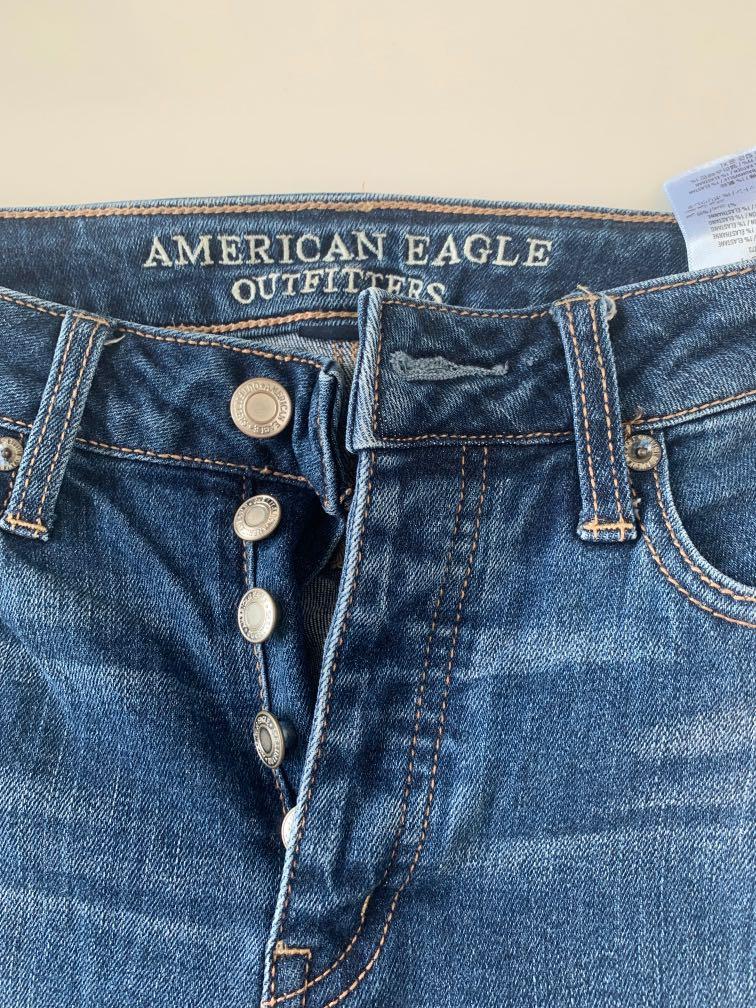 Jean femme American Eagle Outfitters taille haute ourlet