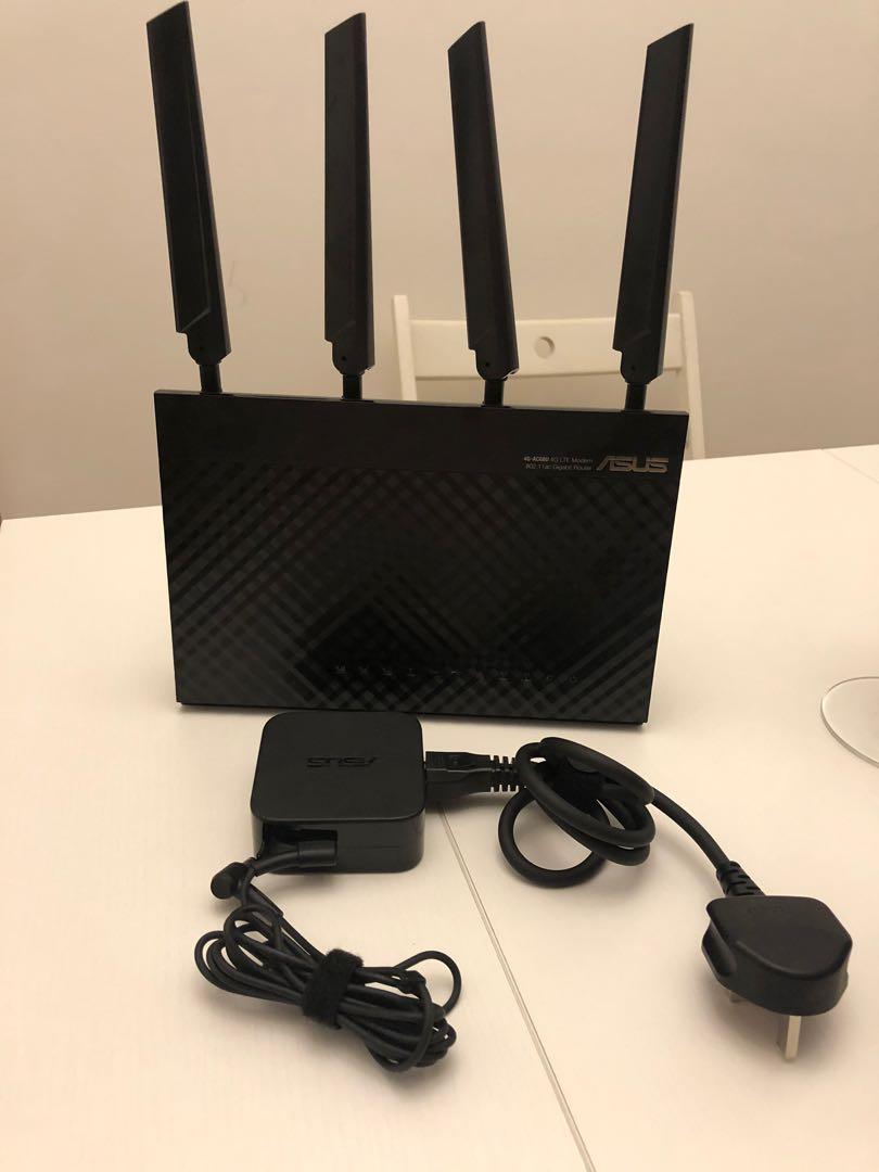 ASUS SIM card router 4G-AC68U, 電腦＆科技, 電腦周邊及配件, Wifi及上網相關產品 - Carousell