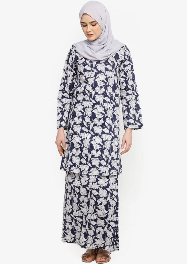 Baju Kurung Cotton Women S Fashion Muslimah Fashion Baju Kurung Sets On Carousell