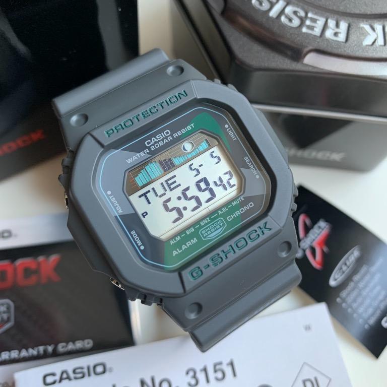 Bnew Authentic Casio G Shock Glx5600vh 1 G Lide Vintage Hawaii Surfing Series Grey P4 950 Men S Fashion Watches Accessories Watches On Carousell