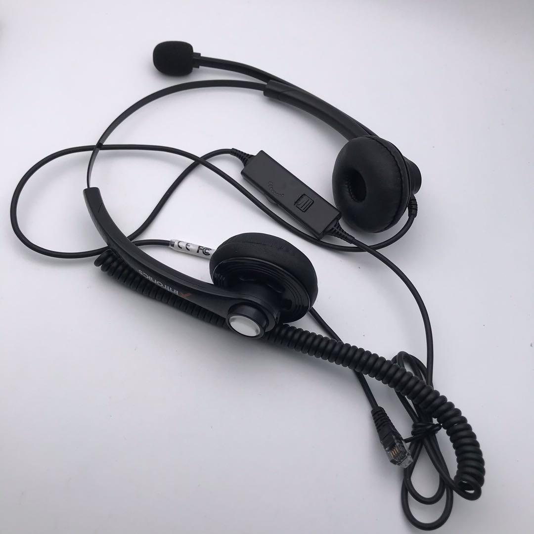 Corded Telephone Headsets with Answer Button, Noise Cancelling Mic