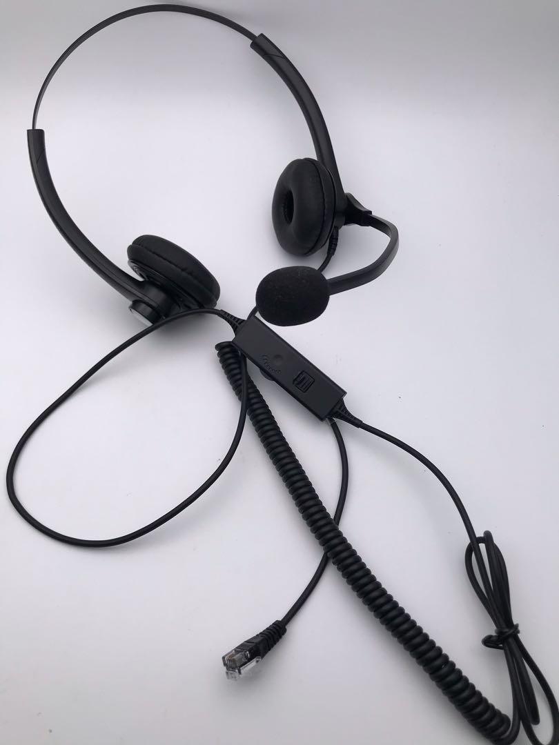 Corded Telephone Headsets with Answer Button, Noise Cancelling Mic