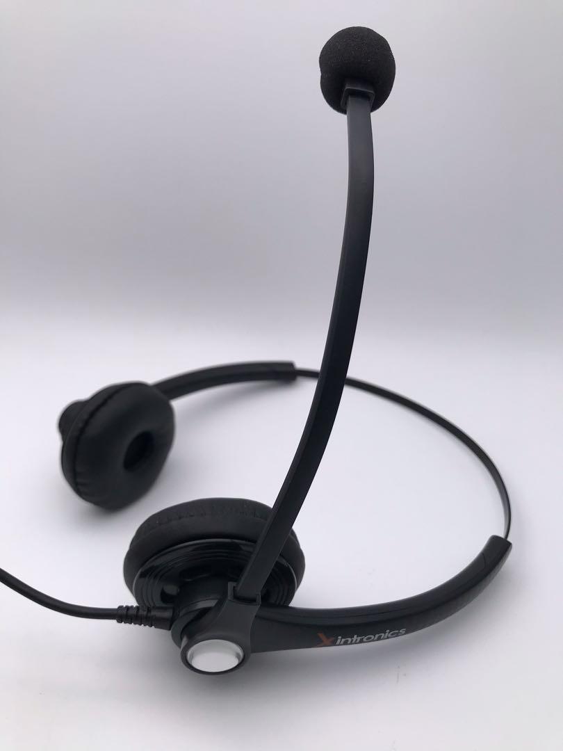 Corded Telephone Headsets with Answer Button, Noise Cancelling Mic