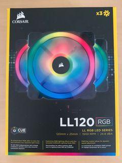 Corsair LL120 3-pack RGB PWM fan with Lighting Node PRO