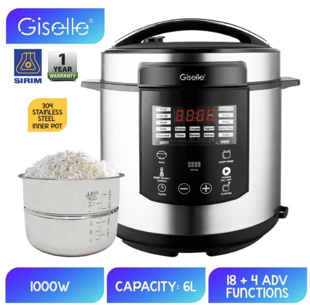 Giselle pressure cooker sale manual
