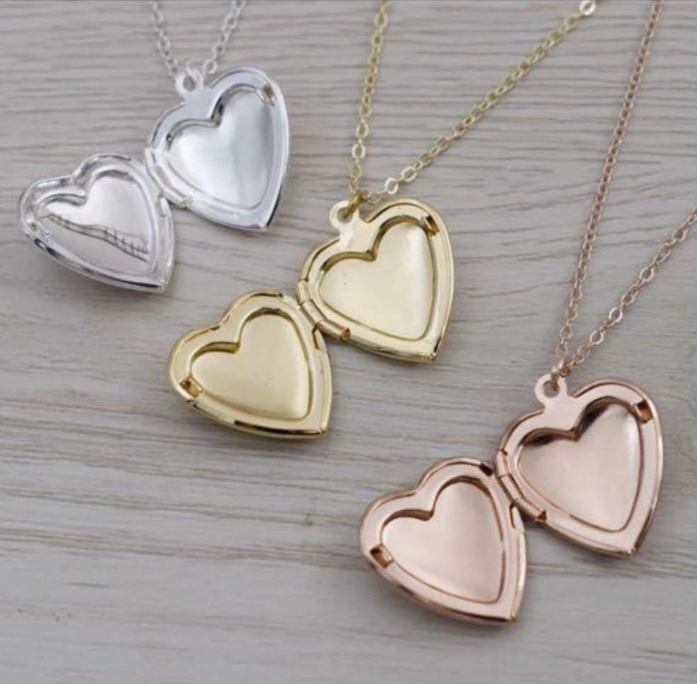 Heart Locket Necklace for Photos Inside Best Gift for Girlfriend