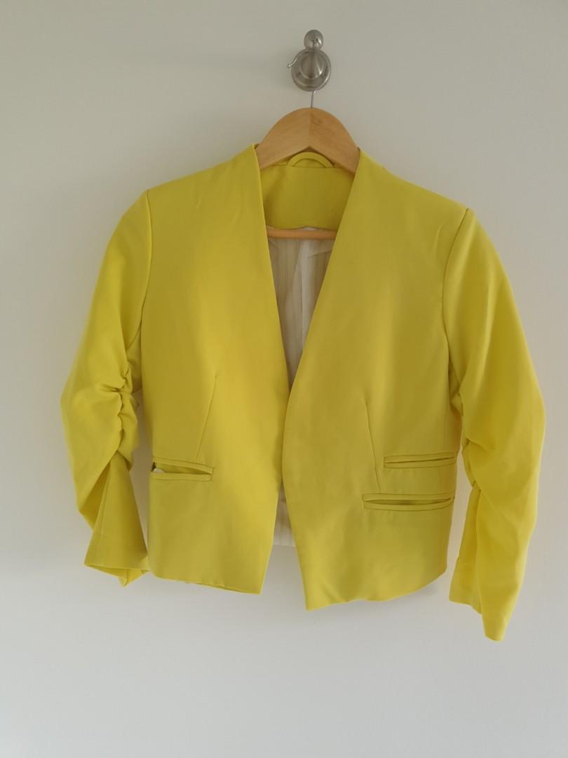 Yellow blazer h&m clearance