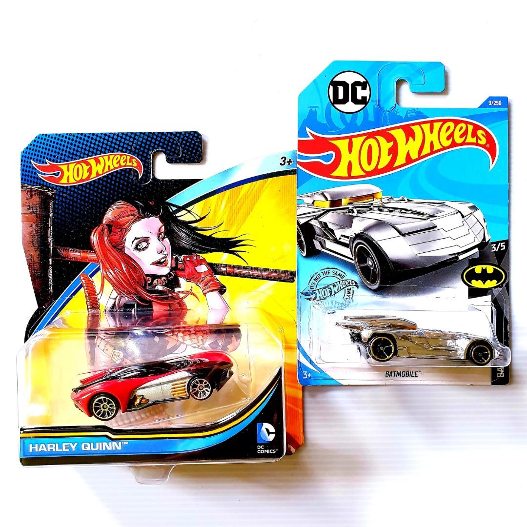 Hot Wheels DC Batman Batmobile, Harley Quinn Hotwheels Character Cars,  Hobbies & Toys, Toys & Games on Carousell