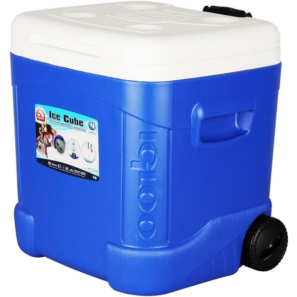 Promotion Igloo 60 Qt Ice Cube Roller Cooler Box Sports Equipment Sports Games Water Sports On Carousell