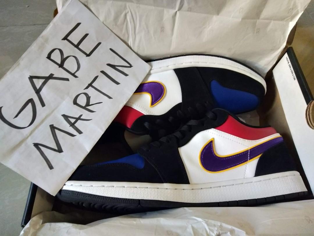 Jordan 1 Low Lakers Top 3 Men S Fashion Footwear Sneakers On Carousell