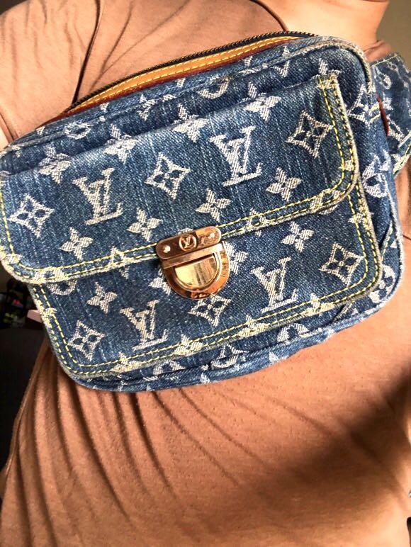 Louis Vuitton monogram stonewashed denim blue bum bag Body Bags