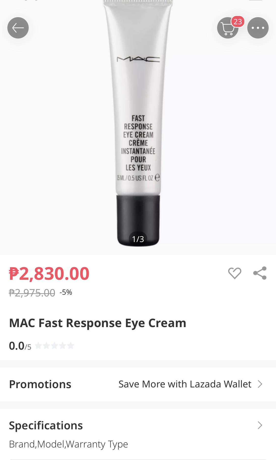 mac fast response eye cream before and after