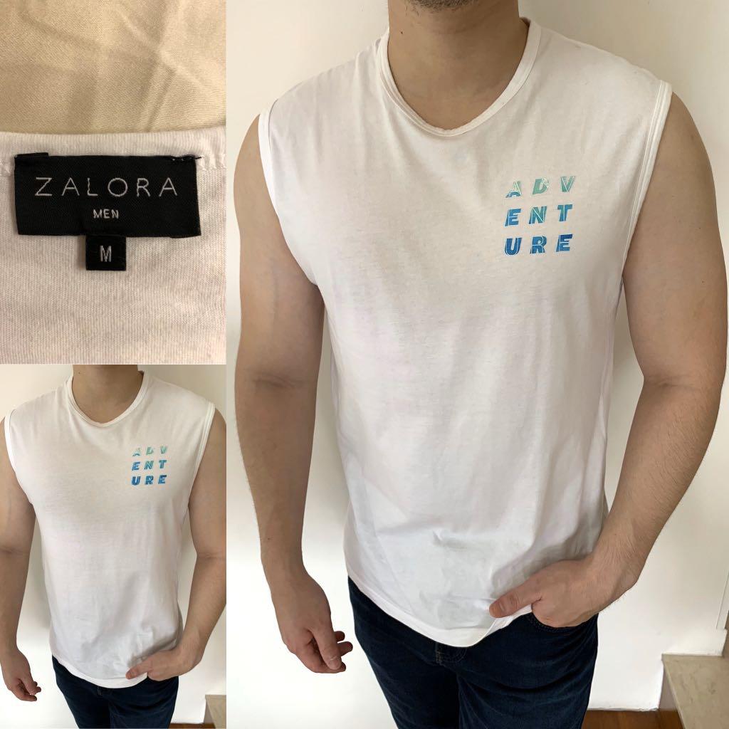 white sleeveless shirts for men
