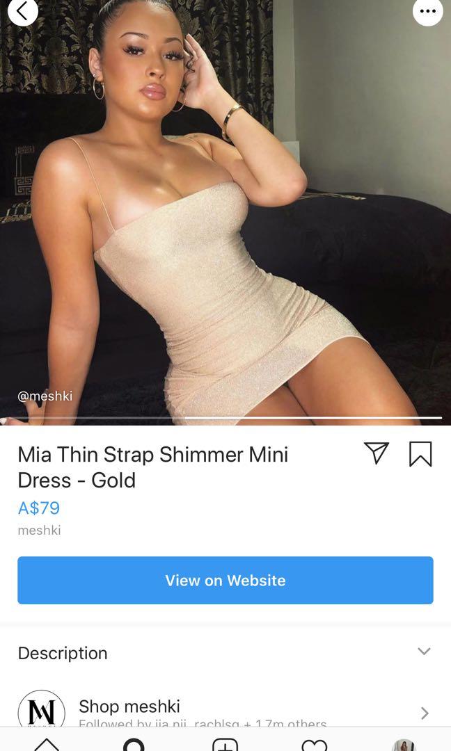 Mia shimmer dress sales meshki