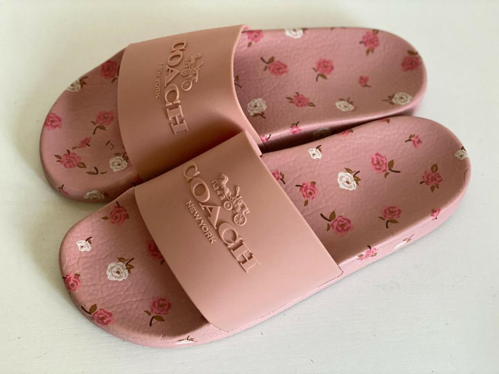 Coach hotsell slides floral