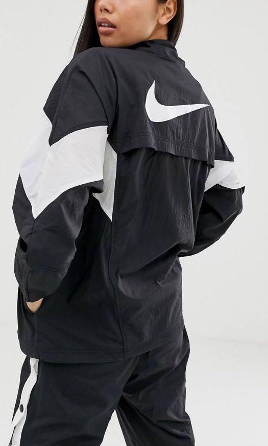 Nike black shop oversized track jacket