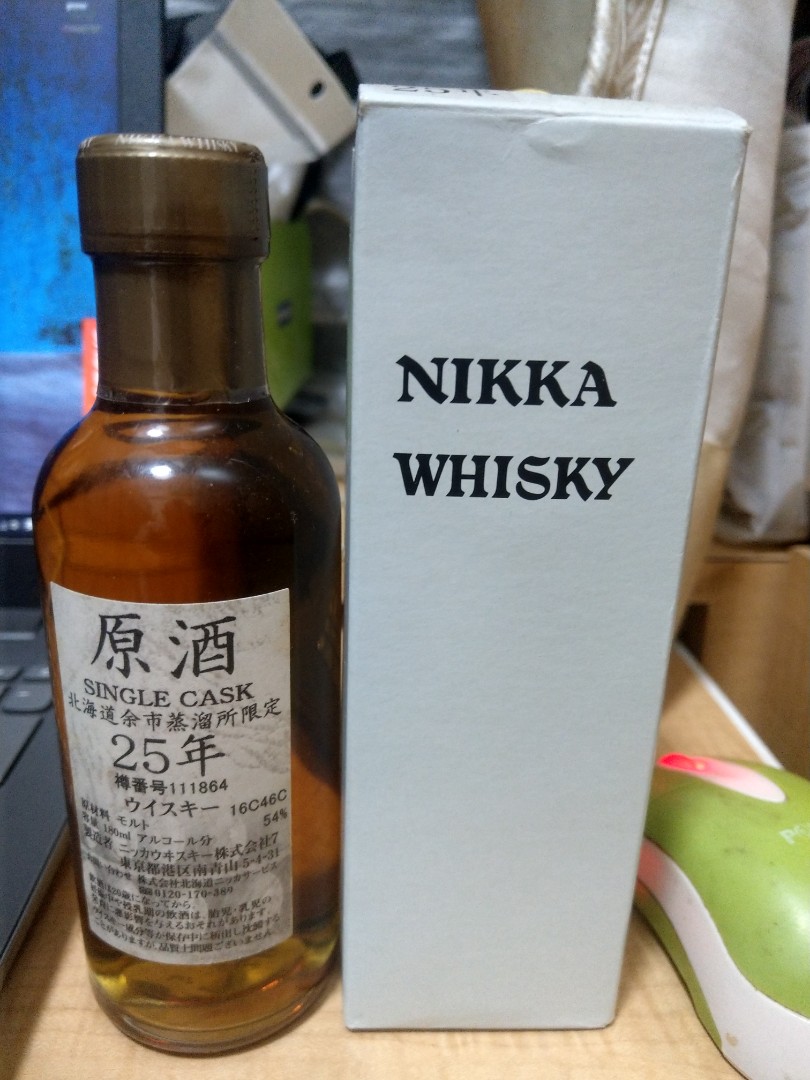 Nikka 余市25年原酒（蒸餾所限定）180ml, 嘢食& 嘢飲, 酒精飲料- Carousell