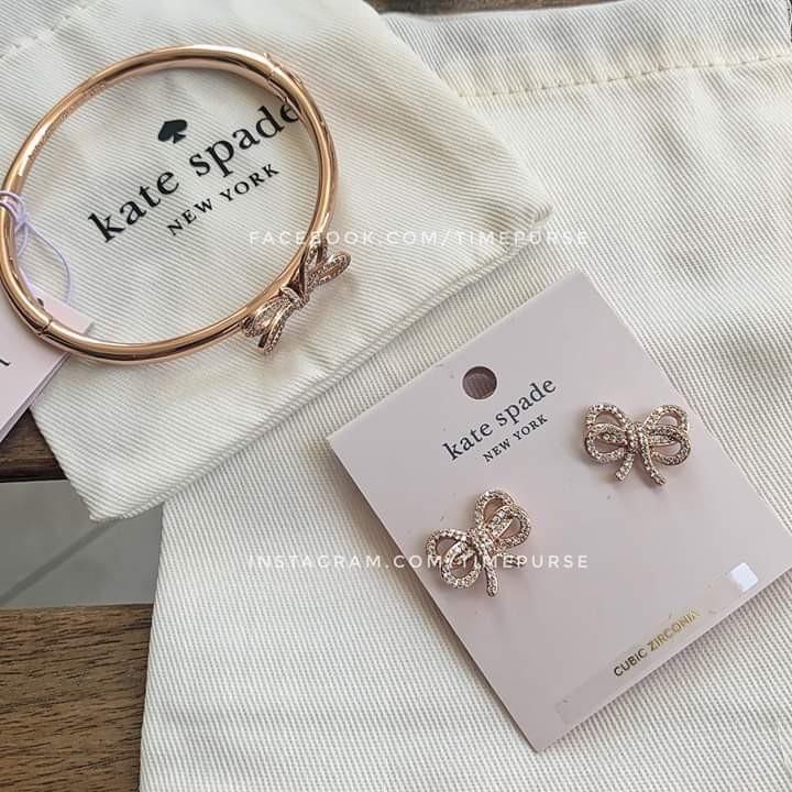 Orig Kate Spade Bow Meets Girl Earrings and Bangle Set Women s